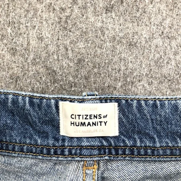 Citizens Of Humanity Jeans Womens 25 Blue Medium Wash Relaxed Cuffed Tapered - Picture 4 of 11